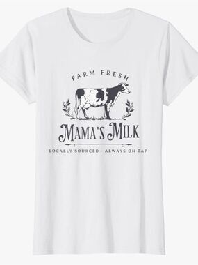 Mama's Milk Graphic Tee - Tan - medium - NWT